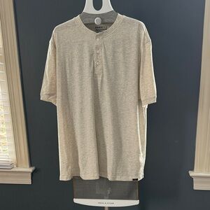 Faherty Cream Short Sleeve Henley